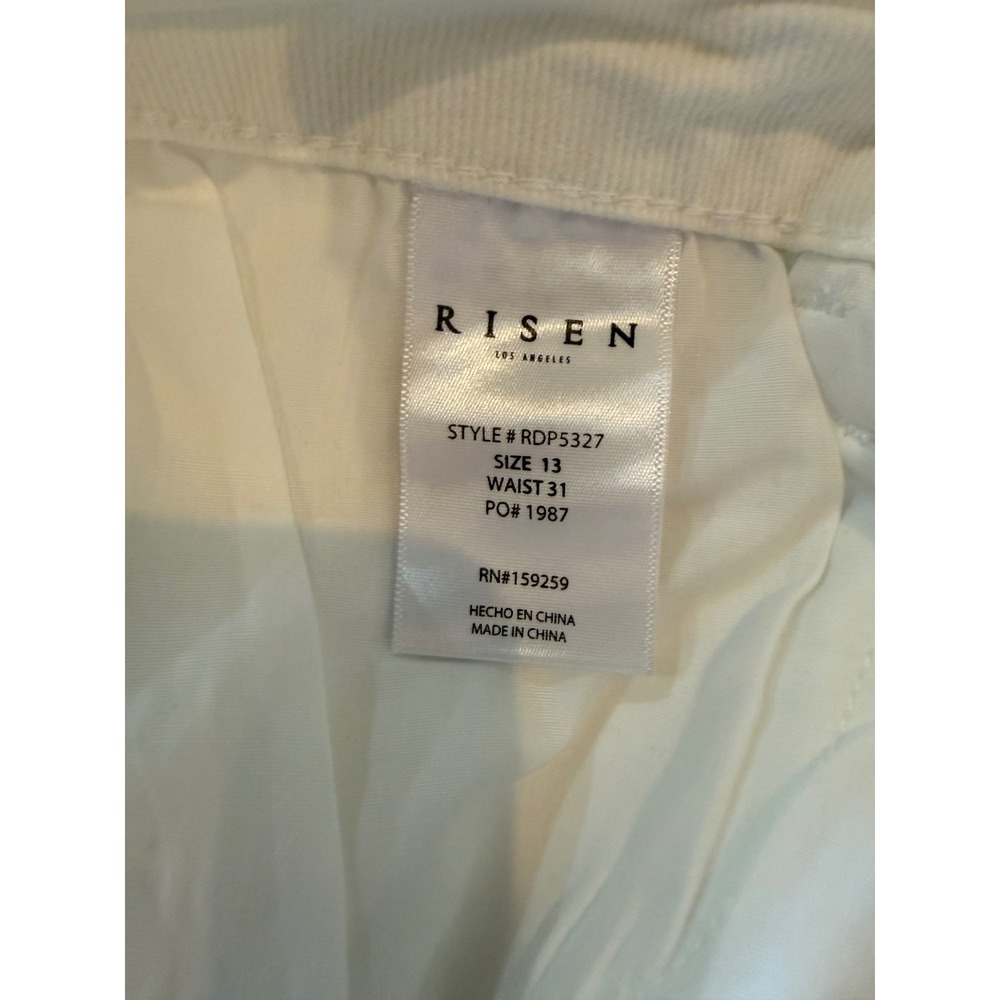 Risen Los Angeles White Flare Jeans High Rise Wide Leg RDP5327 Size 13/31 NWT - Picture 4 of 4